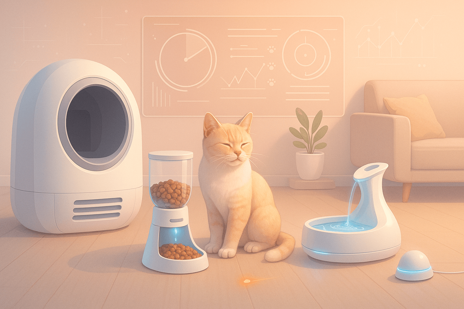 Smart vernetztes Katzen-Ökosystem